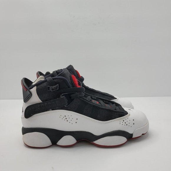 Nike Air Jordan 6 Ring GS Youth Black White Gym Red 323419-012 US Size 4.5Y - Picture 1 of 8